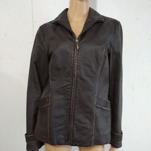 Kenneth Cole Reaction Leather Jacket Size Medium
